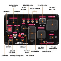 Inverter Generator 120/240V Tri-Fuel 10500W Peak Remote Start for Race Track