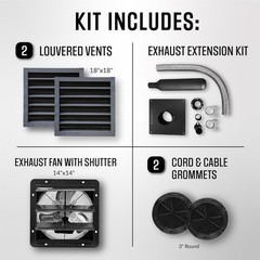 DIY Generator Shed Ventilation & Exhaust Kit Bundle