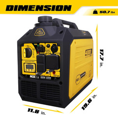 Aceup Energy 4000 Watt Portable Inverter Generator, Gas Powered Generator Quiet