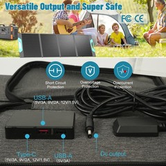 portable power station 600W output (peak to 1000W) with 100W solar panel BMS