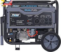 Pulsar G12KBN Heavy Duty Portable Dual Fuel Generator 9500 Rated Watts & 12000 P