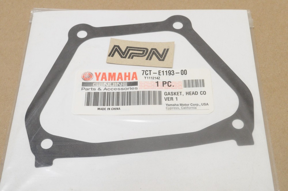 Yamaha EF4000 EF4500 EF5200 EF600 MZ300 Cylinder Head Cover Gasket #1 NOS OEM