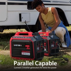 Amerisun 3800W Gas Inverter Generator, 149cc, USB Charging, 120V AC Output, RVs