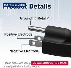2 Pack Neutral Ground Bonding Plug for Portable Inverter Generator, Surge Protec