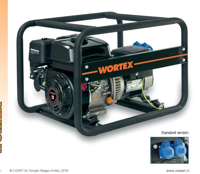 PETROL POWER GENERATOR SET 4T 196cc 6.5HP 3 KVA WORTEX