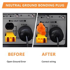 3 Pack Neutral Ground Bonding Plug for Portable Inverter Generator, Grounding Pl