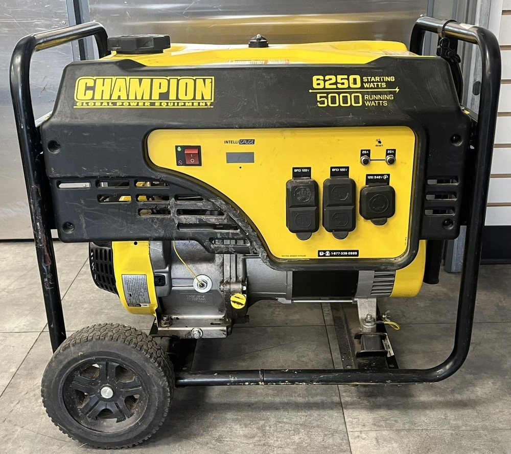 CHAMPION GENERATOR ,MODEL 100496 , STARTING WATTS 6250 RUNNING WATTS (PD6015465)