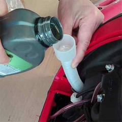 White Flexible Mess Free Oil Change Funnel Tube for Honda Inverter Generator