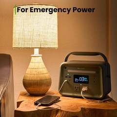 Solid-State Portable Power Station, 330W /480W Peak, Push-Button Start Battery G