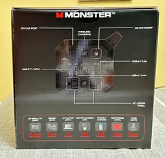 Monster Power Grid Portable 300W Battery Power Station 10W Wireless (Black) New