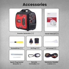Portable Inverter Generator 4800W Gas Power Electric Remote Start Camping