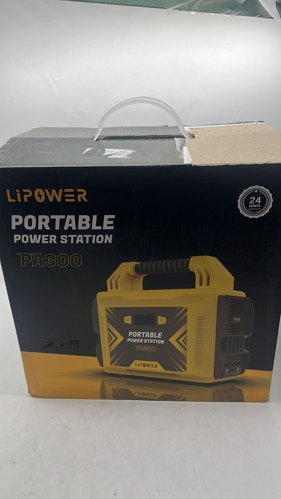 LIPOWER 300W Portable Power Station, Average 25 Phone Recharges, 1-4 Nights