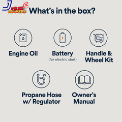 12,500 Starting Watt Tri-Fuel Portable Generator Electric Start Gas Propane or N
