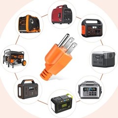 Neutral Ground Bonding Plug for Portable Generator NEMA 5-15P 120V 15A RV Camper