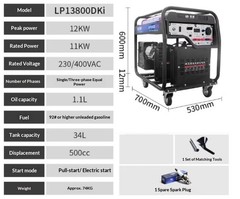 220V Single-Phase 3kW Inverter Portable Gasoline Generator for Home Use