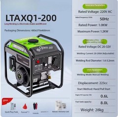 Portable Inverter Gasoline Generator and Welder Combo for Outdoor Construction