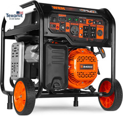 8000-Watt 120V/240V Dual Fuel Portable Generator, Electric Start, 340Cc, Transfe