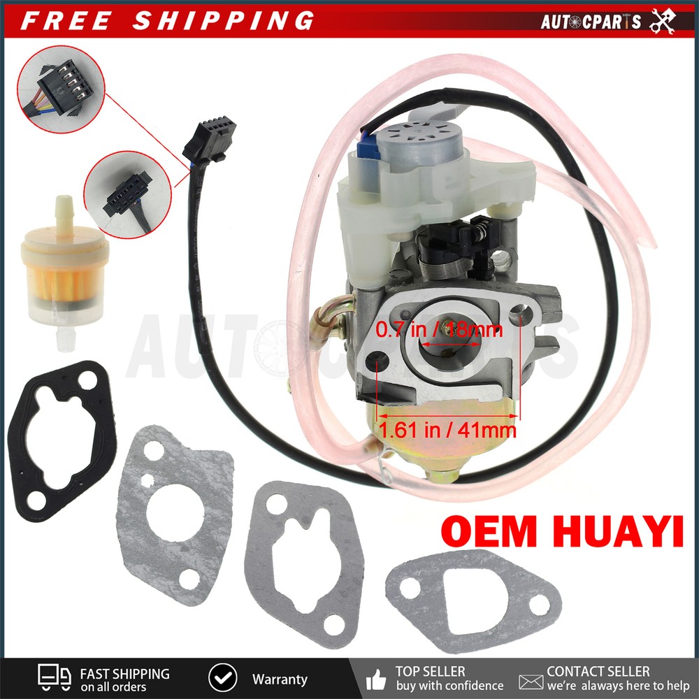 For Generac iX2000 OEM HUAYI Carburetor Carb Assy 0H43470146 Fuel Filter Gasket