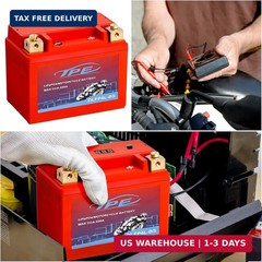 TPE Lithium Motorcycle Powersport Battery LiFePO4 Engine Start Battery 12.8V 2.5