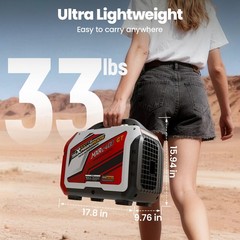 2400W Quiet Portable Generator App Monitor Lightweight 33lbs with 2 AC Outlets