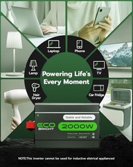 Power Inverter for Vehicles & Home Use, DC 12V to AC 110V Voltage 2000W