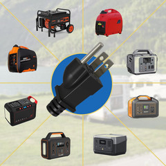 Neutral Ground Bonding Plug for Portable Inverter Generator-Camper for Open Grou