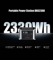 Dabbsson 2330Wh 2200W Portable Power Station Solar Generator Home Backup Camping