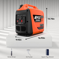 AIVOLT 1600W Super Quiet Inverter Generator, Ultra Lightweight Gas Powered Porta