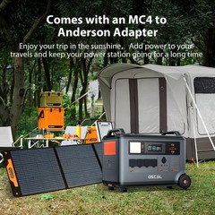 OSCAL PowerMax 3600SE Power Station 3600Wh + 200W Solar Panel LiFePO4 Generator
