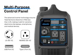 5000W 4 Stroke Portable Gas Inverter Generator Quiet 120V EPA Campe Home Backup
