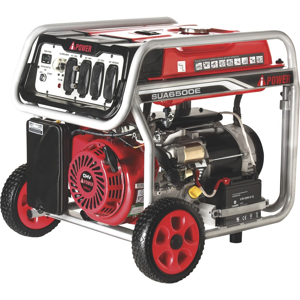 A-iPower Portable Dual Fuel Generator, 6900 Surge Watts, 5500 Rated Watts,
