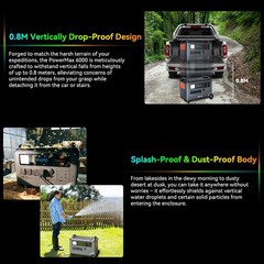 Blackview OSCAL PowerMax 6000 3600Wh LiFePO4 Solar Generator 6000W 120V/240V