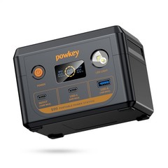 powkey Laptop Power Station 100W Portable Charger PD 3.0 100W, Black Orange