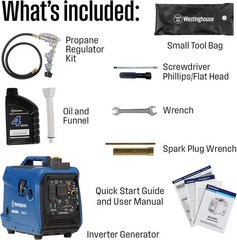 Westinghouse 2550-W Super Quiet Portable Dual Fuel Inverter Generator, CO Sensor