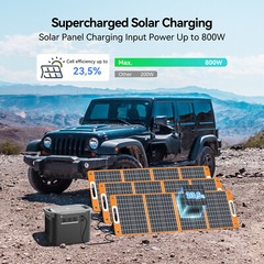 Flashfish Portable Power Station 2000W/1997Wh Solar Generator Battery Camping