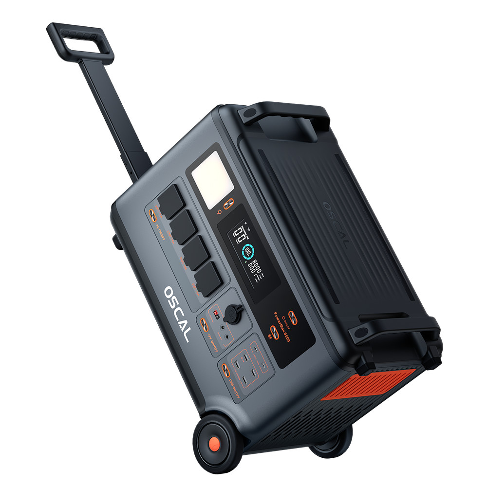 Blackview OSCAL PowerMax 6000 3600Wh LiFePO4 Solar Generator 6000W 120V/240V