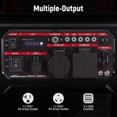 4800W Gasoline Inverter Generator Co Alert Household Gassline Powered