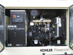 20 KW DIESEL GENERATOR KOHLER 120/240V 20REOZK ENCLOSED ONLY 102 HRS
