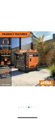 GENMAX 11,000-Watt Portable TRI Fuel Gas Inverter Generator, Remote Start, CO Se