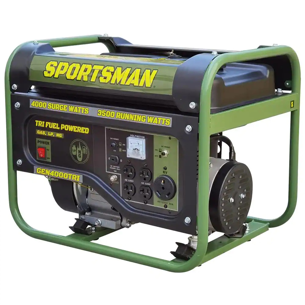 Sportsman 4,000-Watt Portable RV Ready Tri Fuel Gas Generator with Recoil Start
