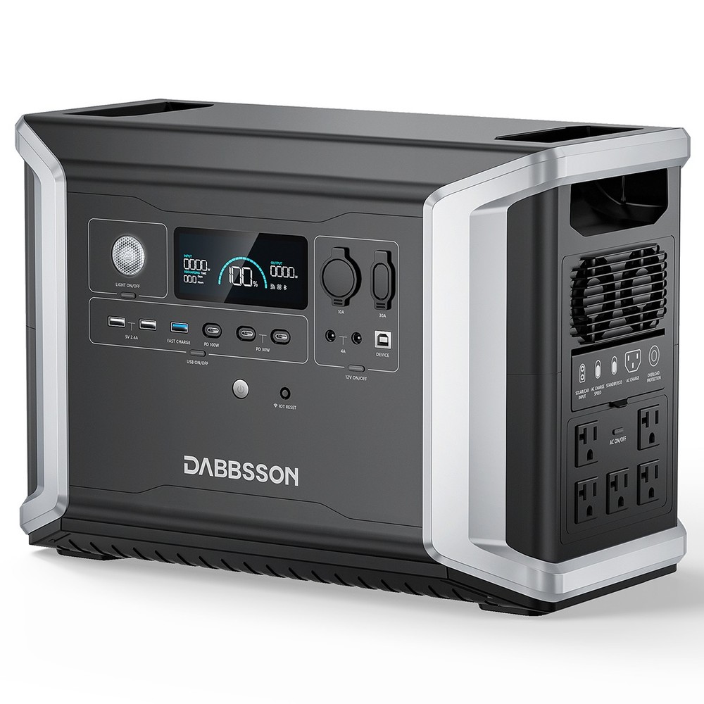 Dabbsson 2330Wh 2200W Portable Power Station Solar Generator Home Backup Camping