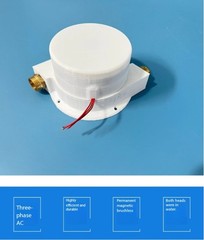 Mini Impulse Water Turbine Generator Dual Nozzle High Power Hydro Electric Tool