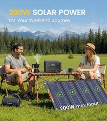 Portable Power Station/Solar Generator 296Wh capacity & 300W/600W Peak Output `