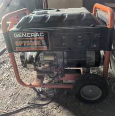 Generac GP7500E Portable Gas Power Generator, Electric Start, 7 gal Tank