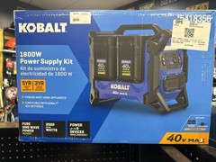 Kobalt 40 V MAX generator 1800 W Power Supply Kit.NEW