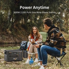 3072Wh 3600W Pecron F3000LFP Portable Power Station w/200W Solar Panel*2 RV