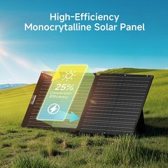 ALLPOWERS 100W portable foldable solar panel with output for outdoors