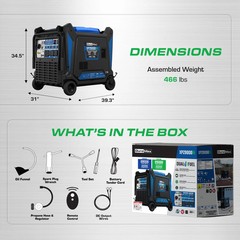 DuroMax XP28000iH 28,000 Watt Dual Fuel Portable Inverter Generator w/ CO Alert