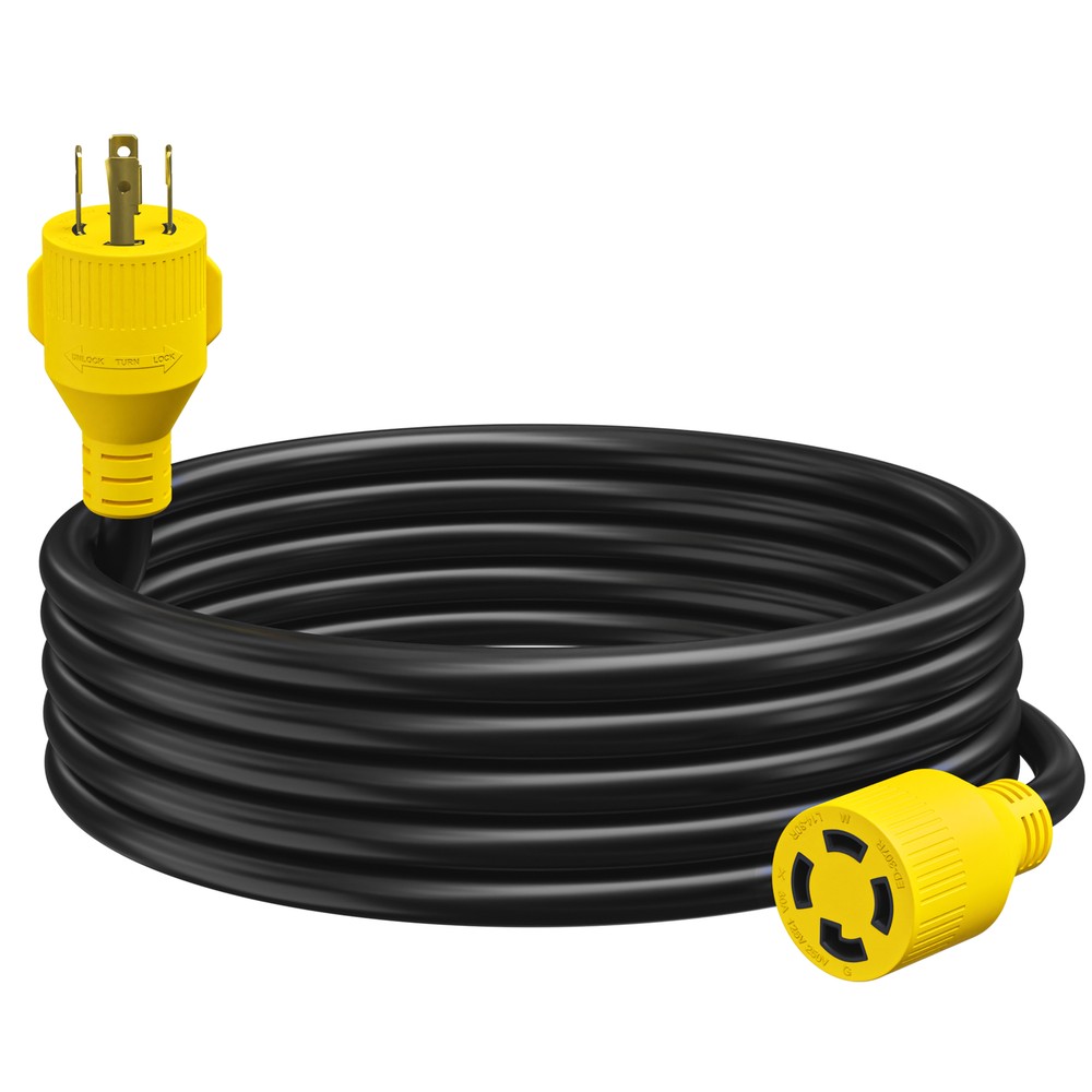 Leisure 30 Amp STW 15′ 4 Prong Generator/Industrial Locking Extension Cord