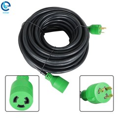 3 Prong 30 Amp Generator Extension Cord 10/15/25-75/100 Feet NEMA L5-30P/L5-30R